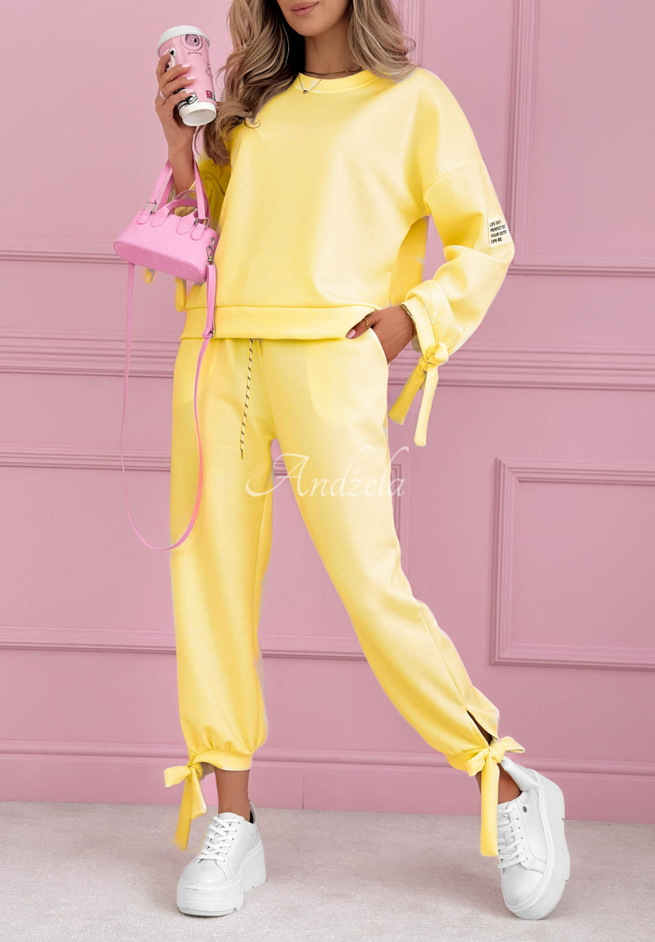 Peyton Lemon Butter Viscose Sweatsuit Set