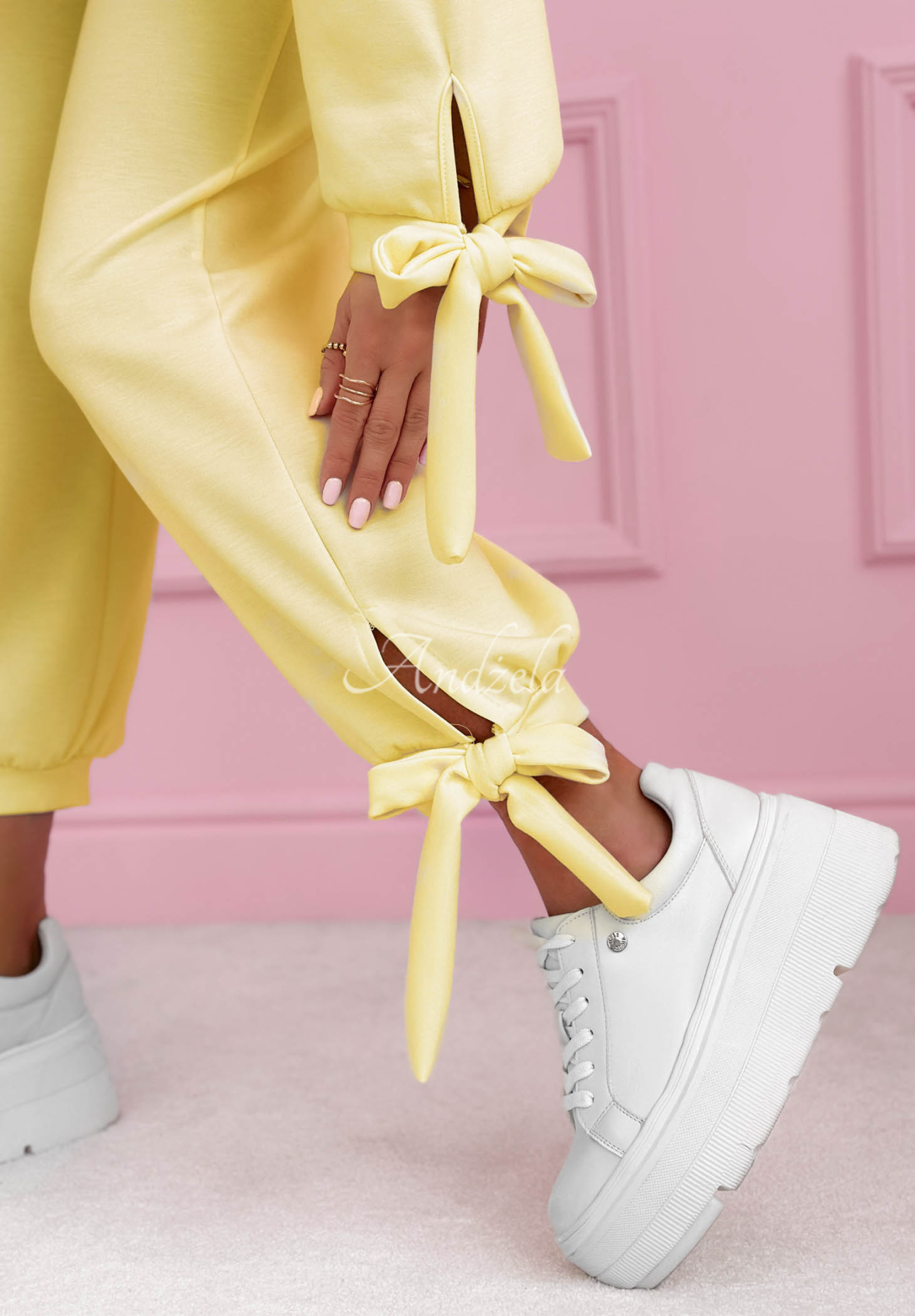 Peyton Lemon Butter Viscose Sweatsuit Set