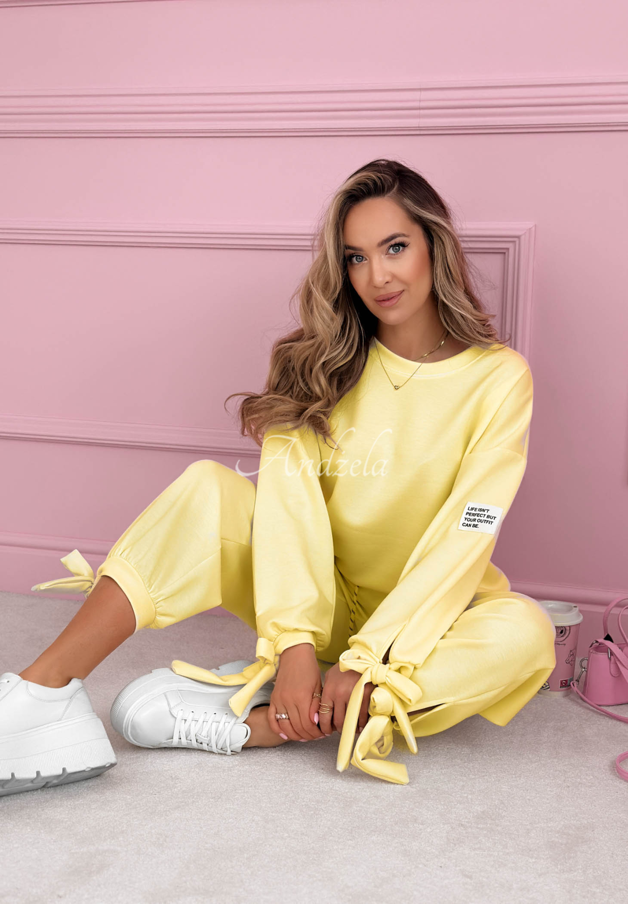 Peyton Lemon Butter Viscose Sweatsuit Set