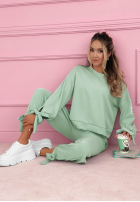 Wiskozowy komplet dresowy masełko Peyton pistacjowy