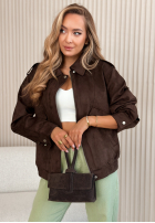 Krótka kurtka bomberka Coldest Winds czekoladowa