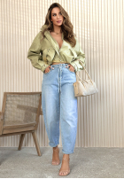 Spodnie jeansowe balloon Michelle jasnoniebieskie