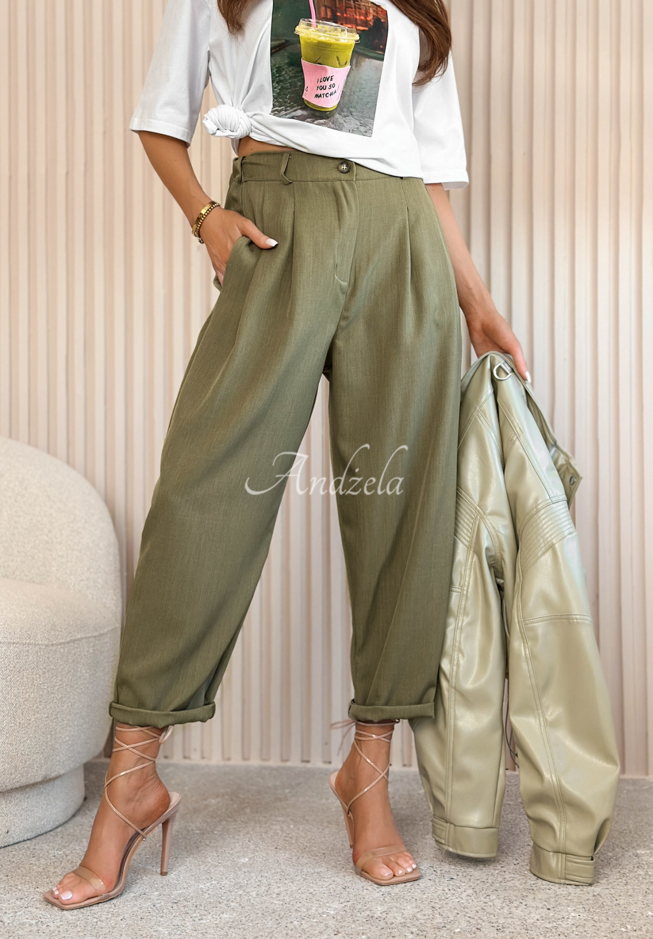 Maren Green Viscose Pants