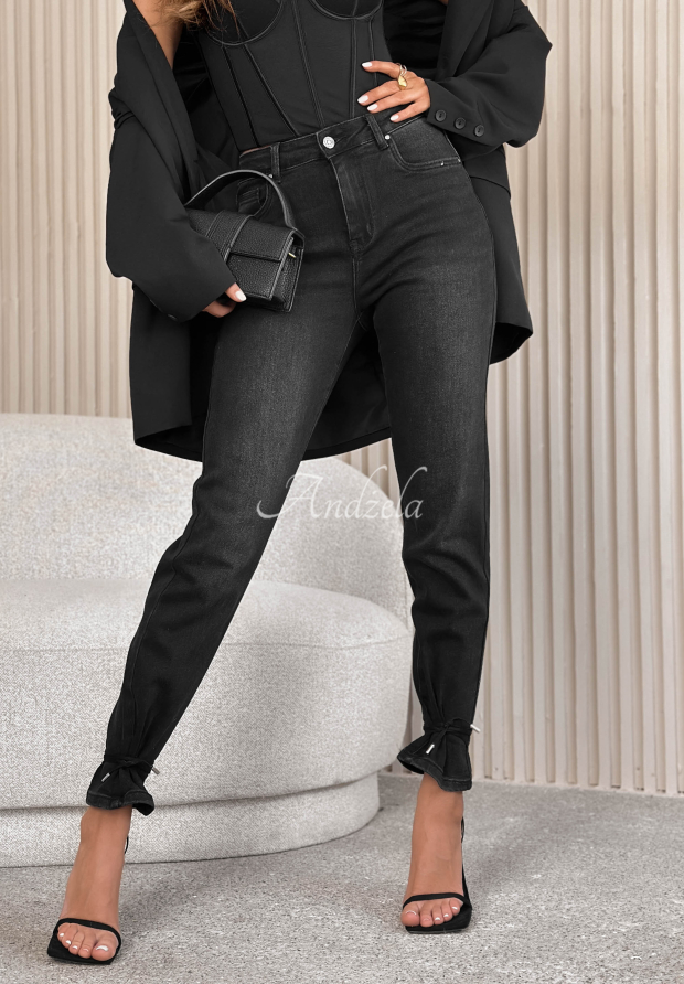 Boldly Be You dark grey denim mom fit pants