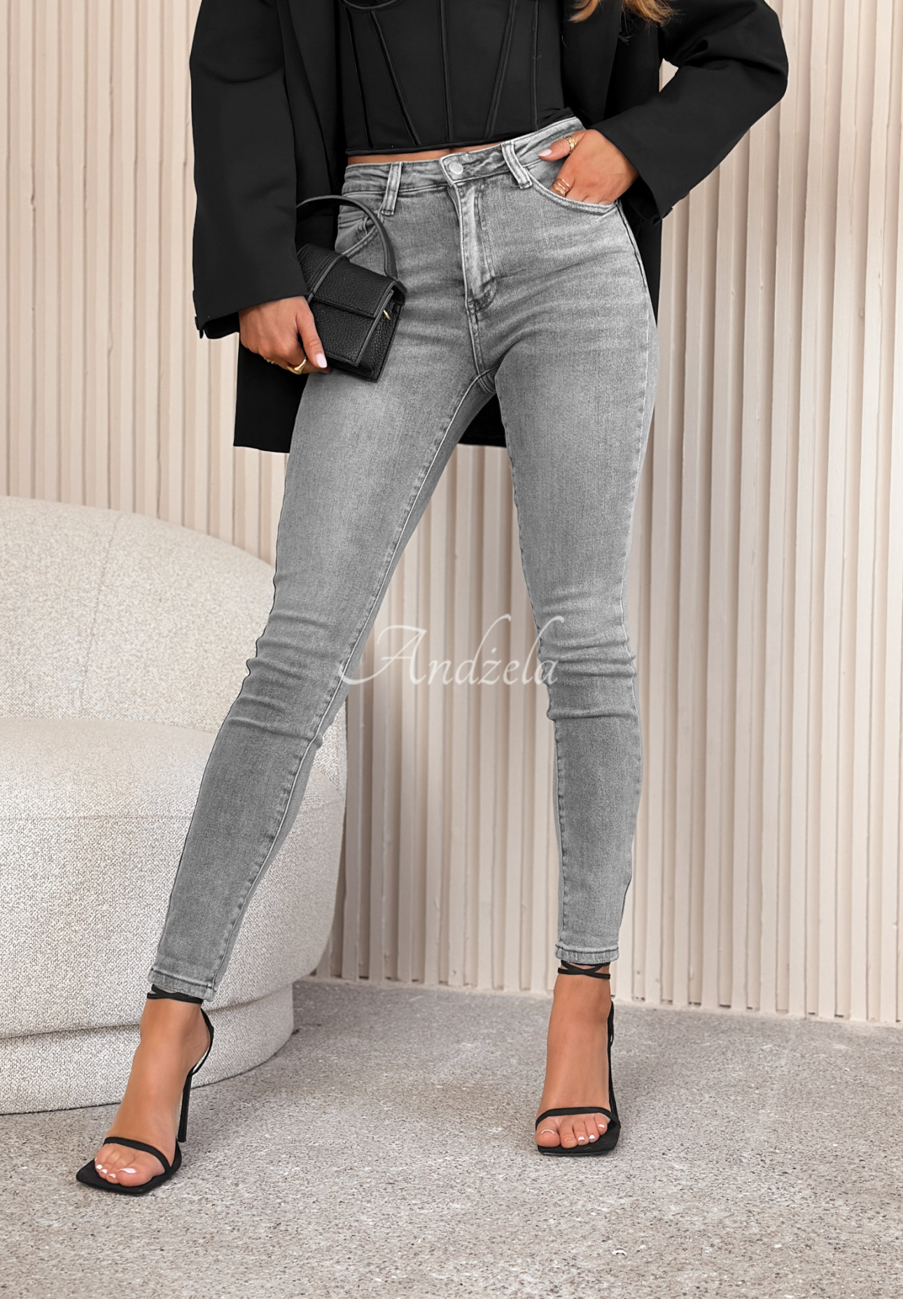 Laurie Light Gray Skinny Jeans