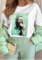 T-shirt z nadrukiem Matilda biały