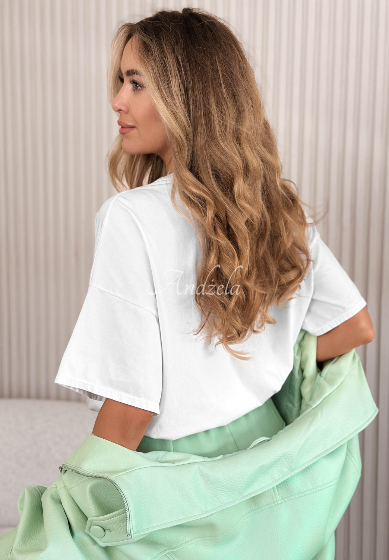 Bawełniany t-shirt z nadrukiem Matilda biały