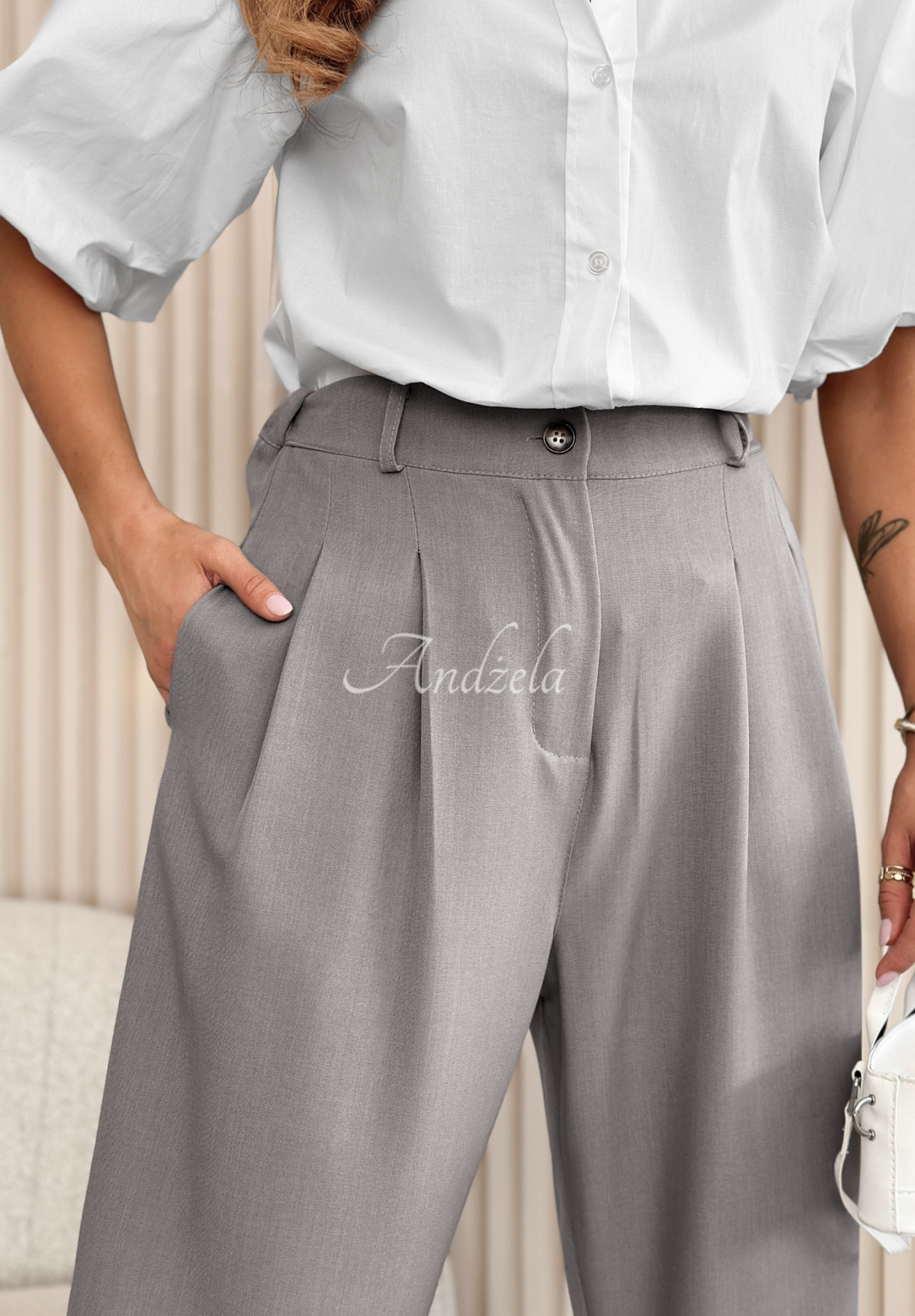 Maren Gray Viscose Pants