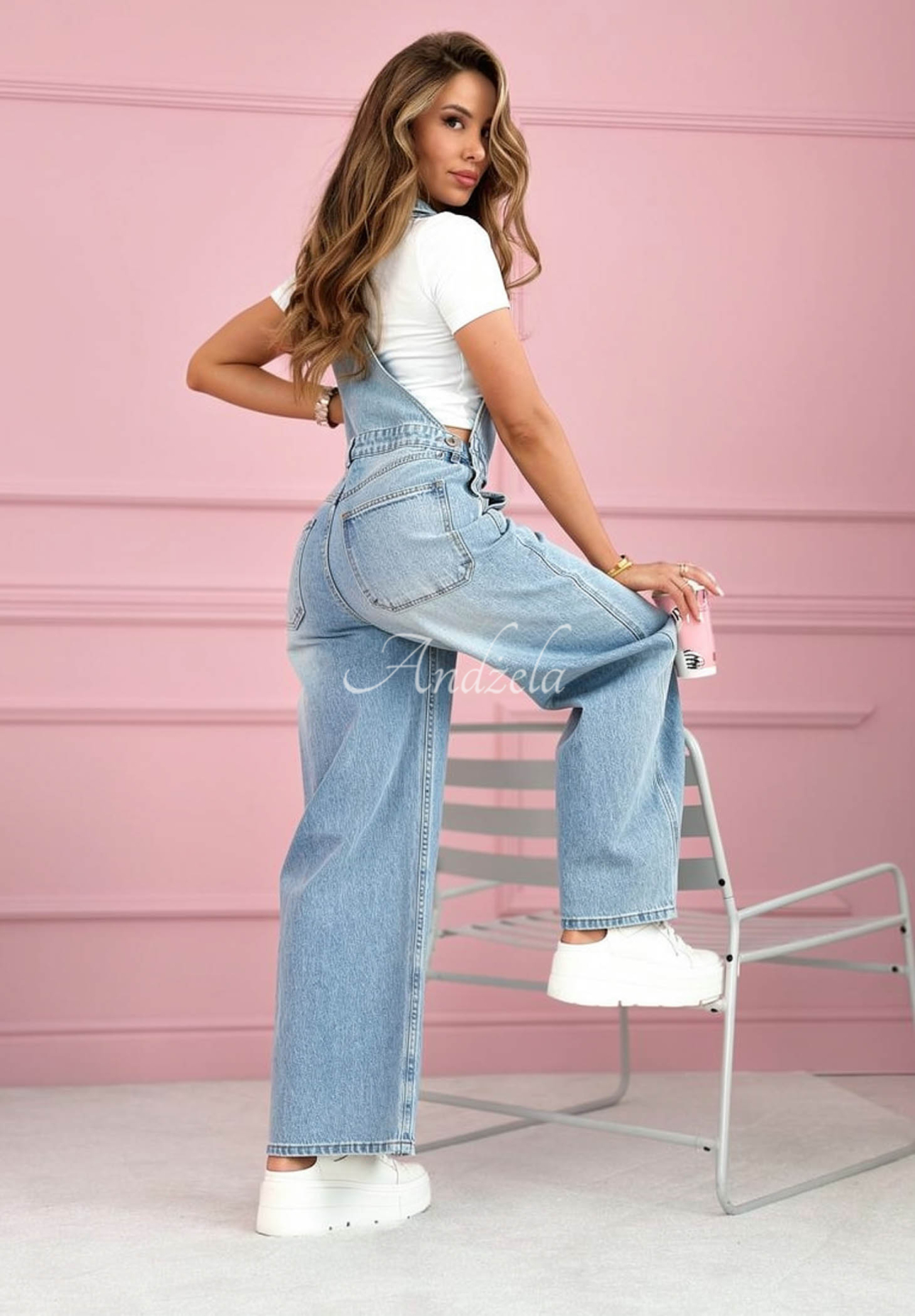 Better Days Long Blue Denim Overalls