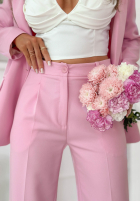 Eleganckie spodnie cygaretki Perfect Timing pudrowy róż