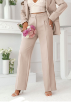 Eleganckie spodnie cygaretki Perfect Timing pudrowy róż