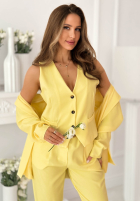 Cordelia Short Elegant Yellow Vest