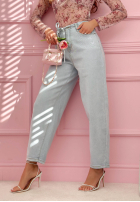 Spodnie jeansowe balloon Michelle jasnoniebieskie