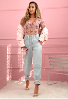 Spodnie jeansowe balloon Michelle jasnoniebieskie