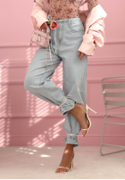 Spodnie jeansowe balloon Michelle jasnoniebieskie