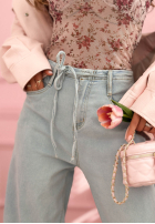 Spodnie jeansowe balloon Michelle jasnoniebieskie