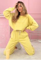 Komplet dresowy bluza i spodnie Denise bananowy