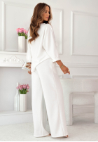 Komplet dresowy z kwiatami Floralia pudrowy róż