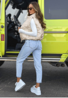 Krótka pikowana kamizelka Spring Cloud ecru