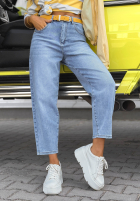 Spodnie jeansowe mom fit Tabitha niebieskie