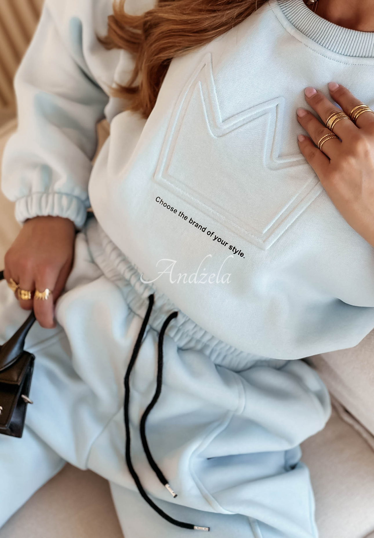 Komplet dresowy Queen błękitny