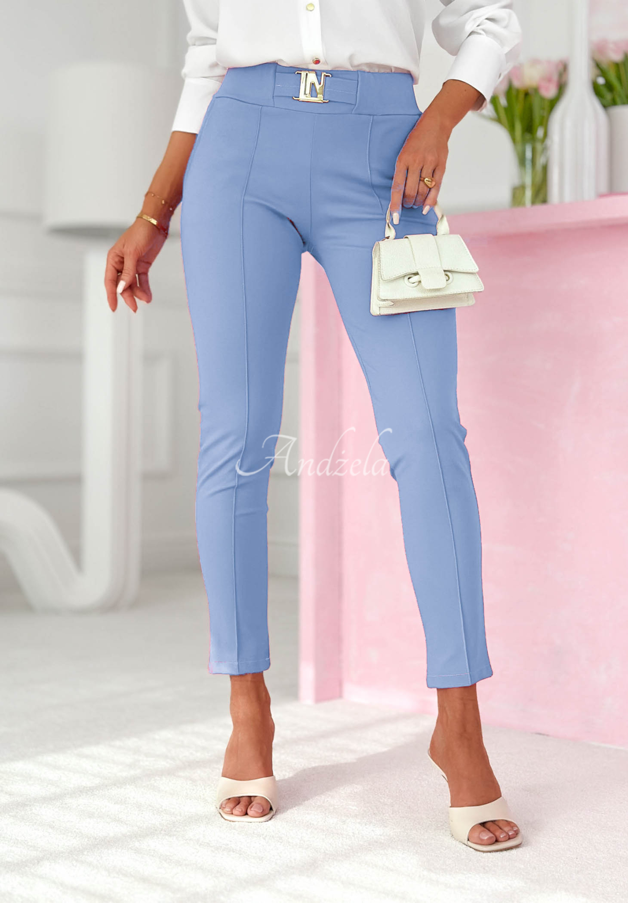 Every Day Count Light Blue Cotton Pants