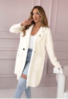 Długi płaszcz z kieszeniami Know The Truth biały