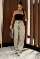 Spodnie jeansowe wide leg La Milla Kylie jasnoniebieskie