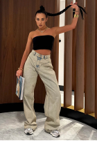Spodnie jeansowe wide leg La Milla Kylie jasnoniebieskie