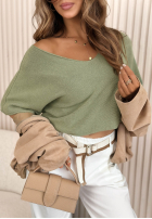 Lekki sweter z dekoltem Summer Daydream ecru