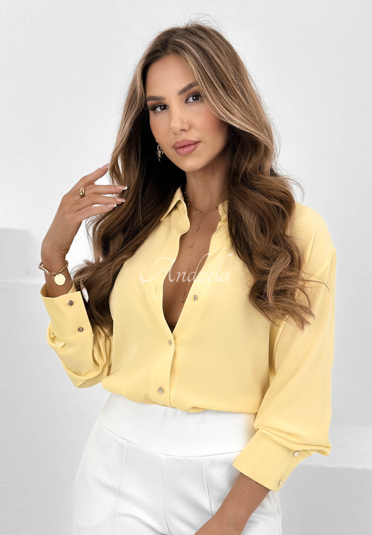 Koszula Doing Great bananowa