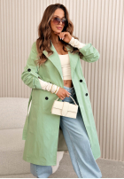 Długi płaszcz trencz Miraldi różowy