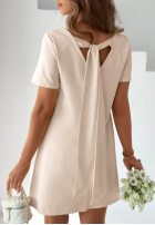 Sukienka mini z kokardą Mariette żółta