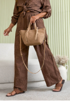 Zamszowa torebka Beatrice beżowa