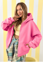 Bluza z kapturem oversize Don't Tell żółta