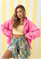 Bluza z kapturem oversize Don't Tell żółta