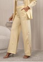 Dresowy garnitur damski z lampasami Self Respect czekoladowy