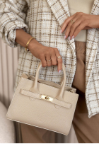 Angelique Beige Leather Tote Bag
