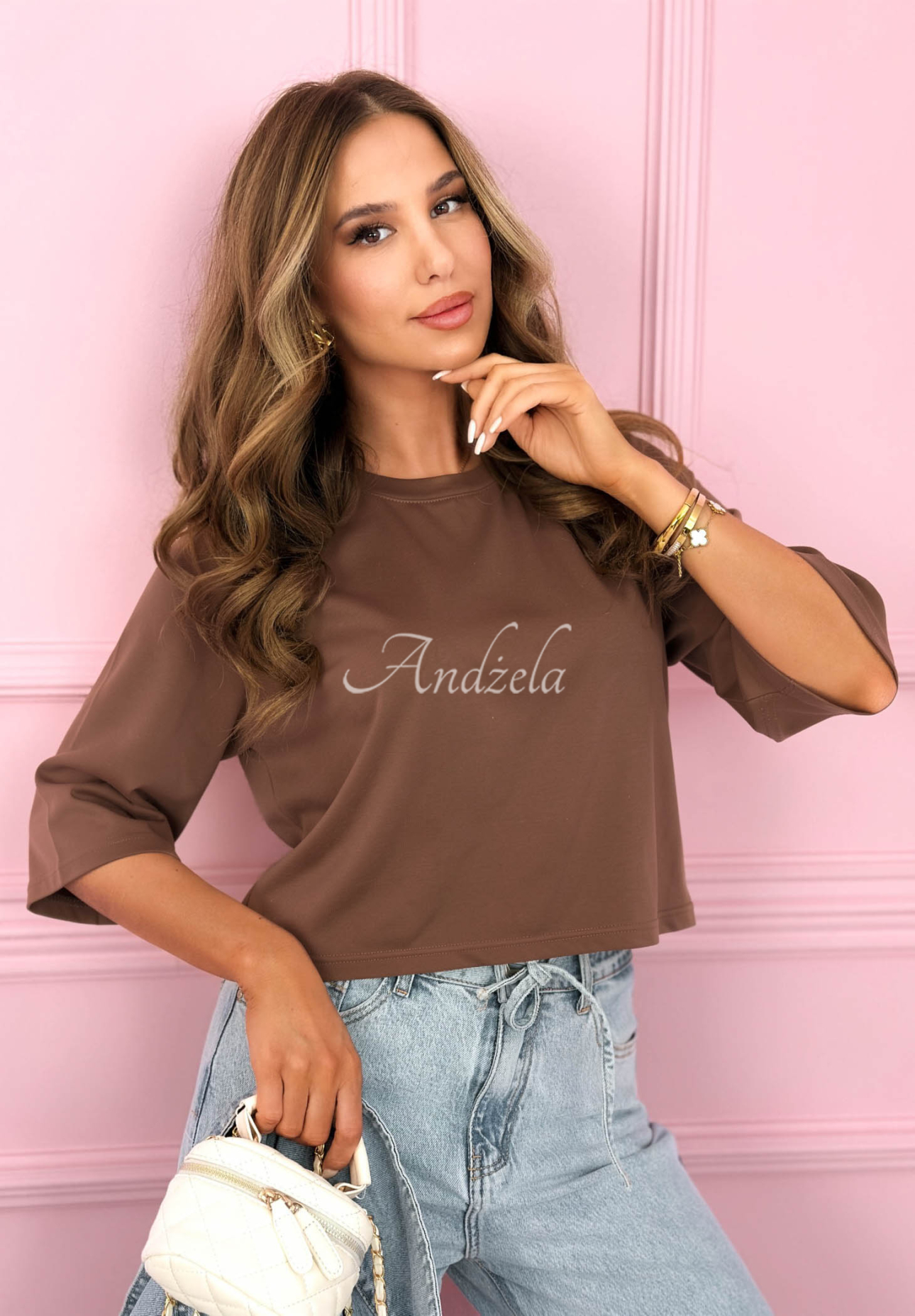 Springtime Babe Chocolate Brown Cotton Crop Top