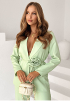 Garnitur damski z kwiatkiem Tessa różowy