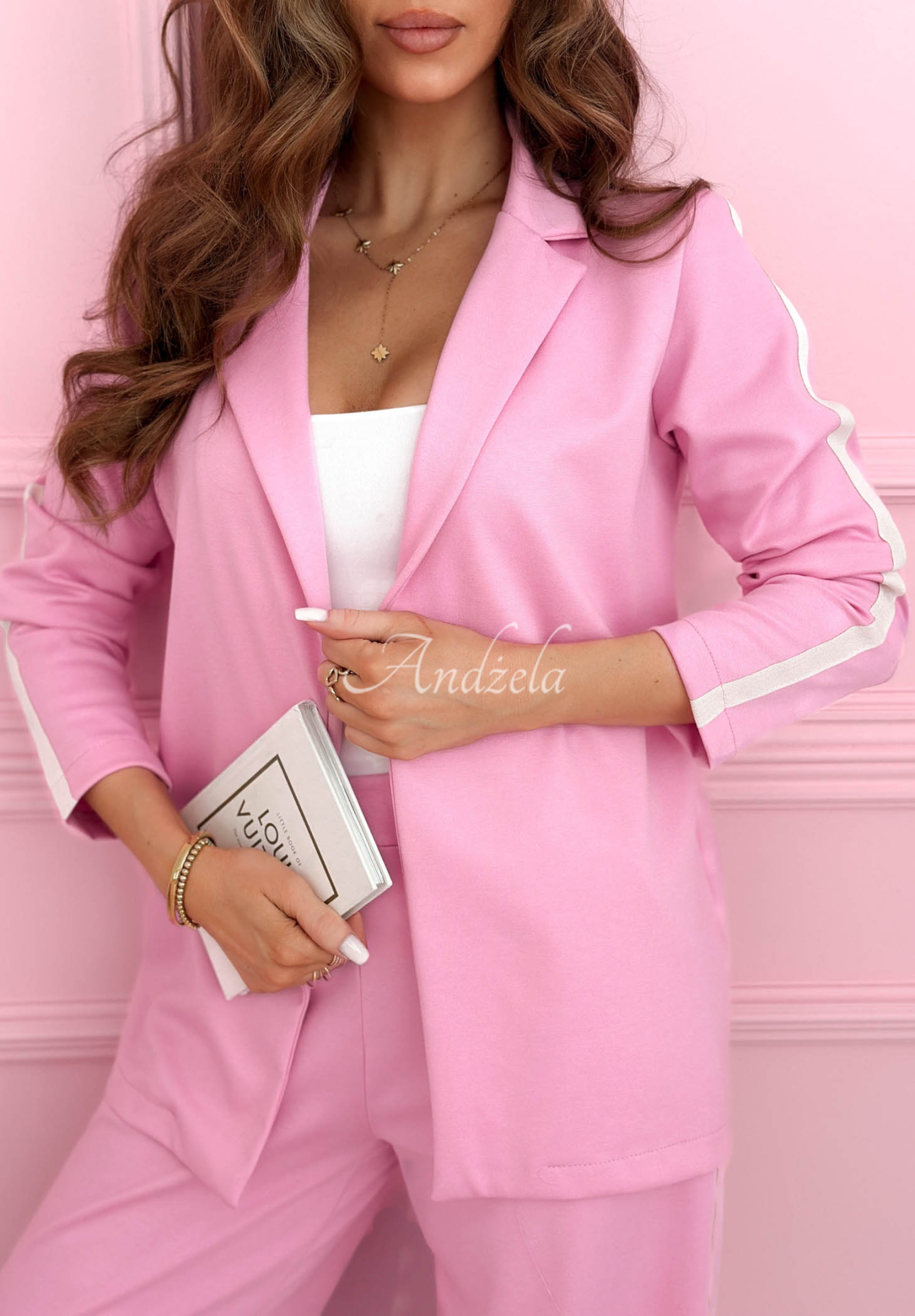 Self Respect Women's Pink Striped Sweatsuit 