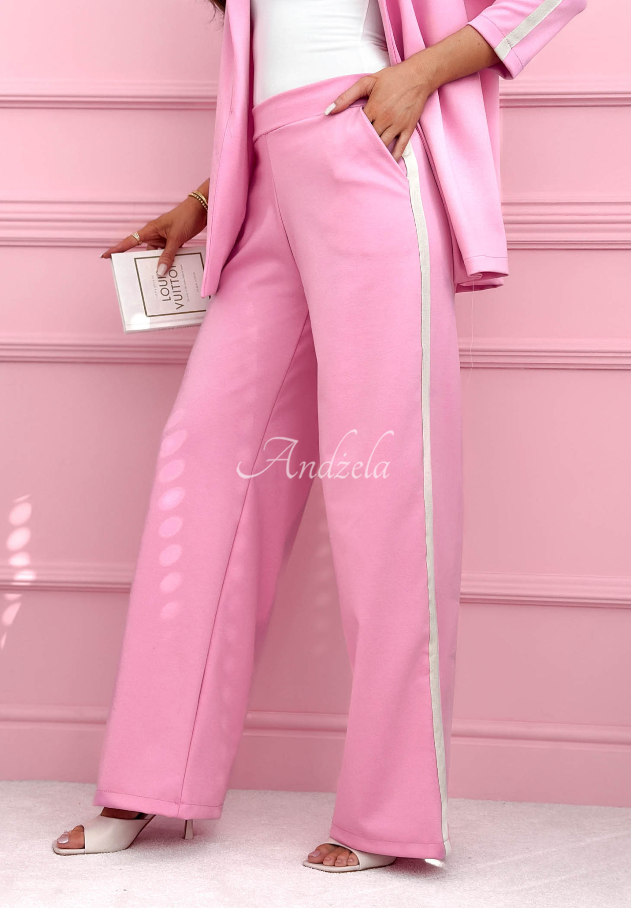 Self Respect Women's Pink Striped Sweatsuit 