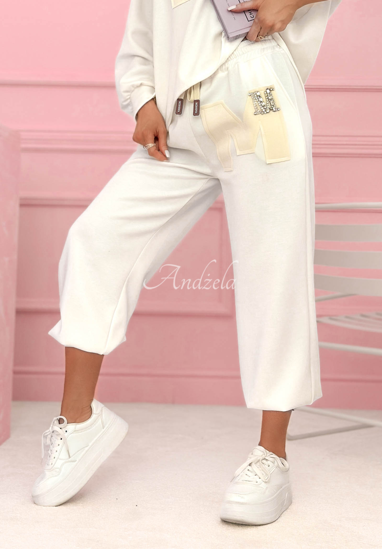 Mastermind ecru viscose sweatpants