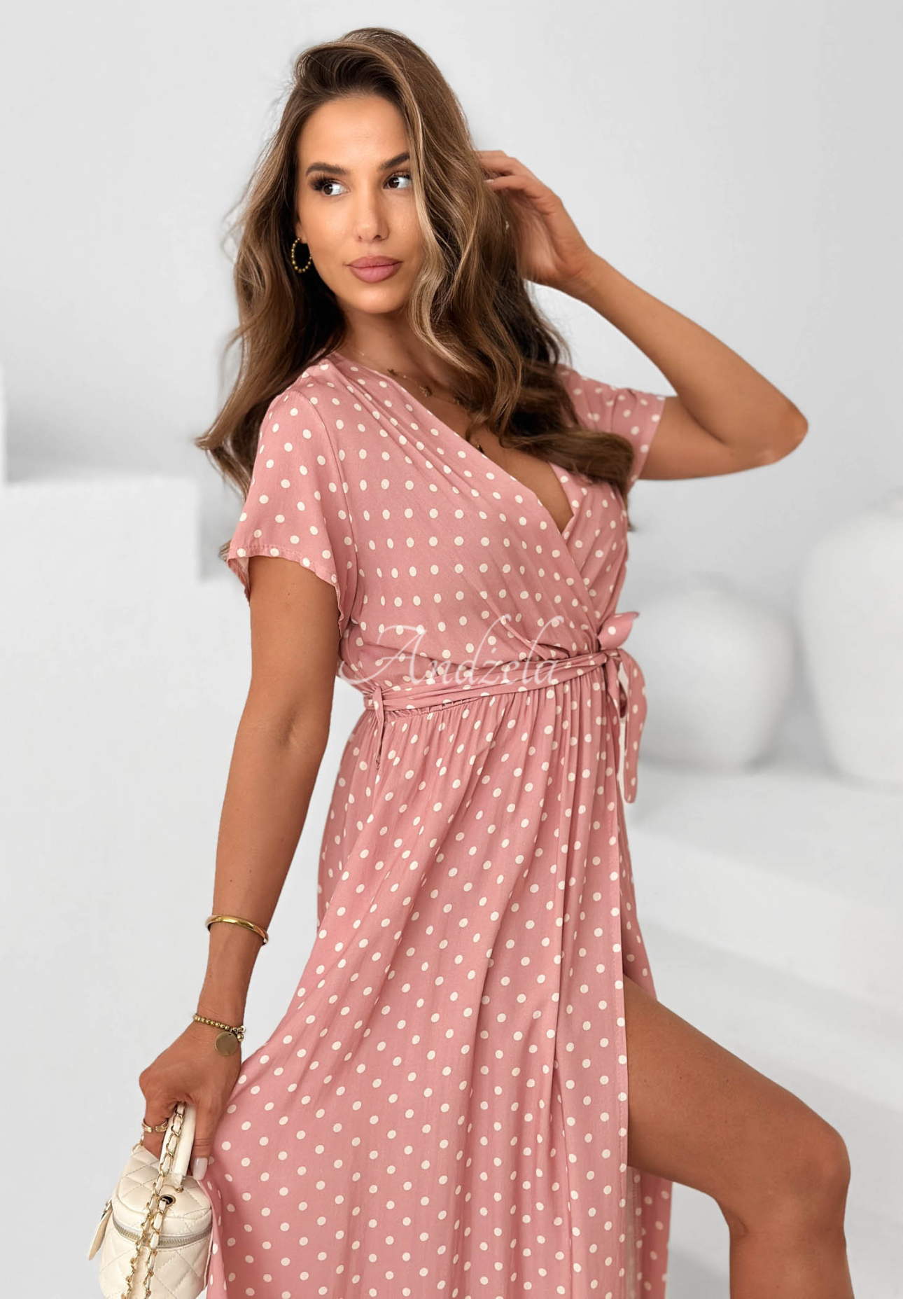 Wendy powder pink pea dress