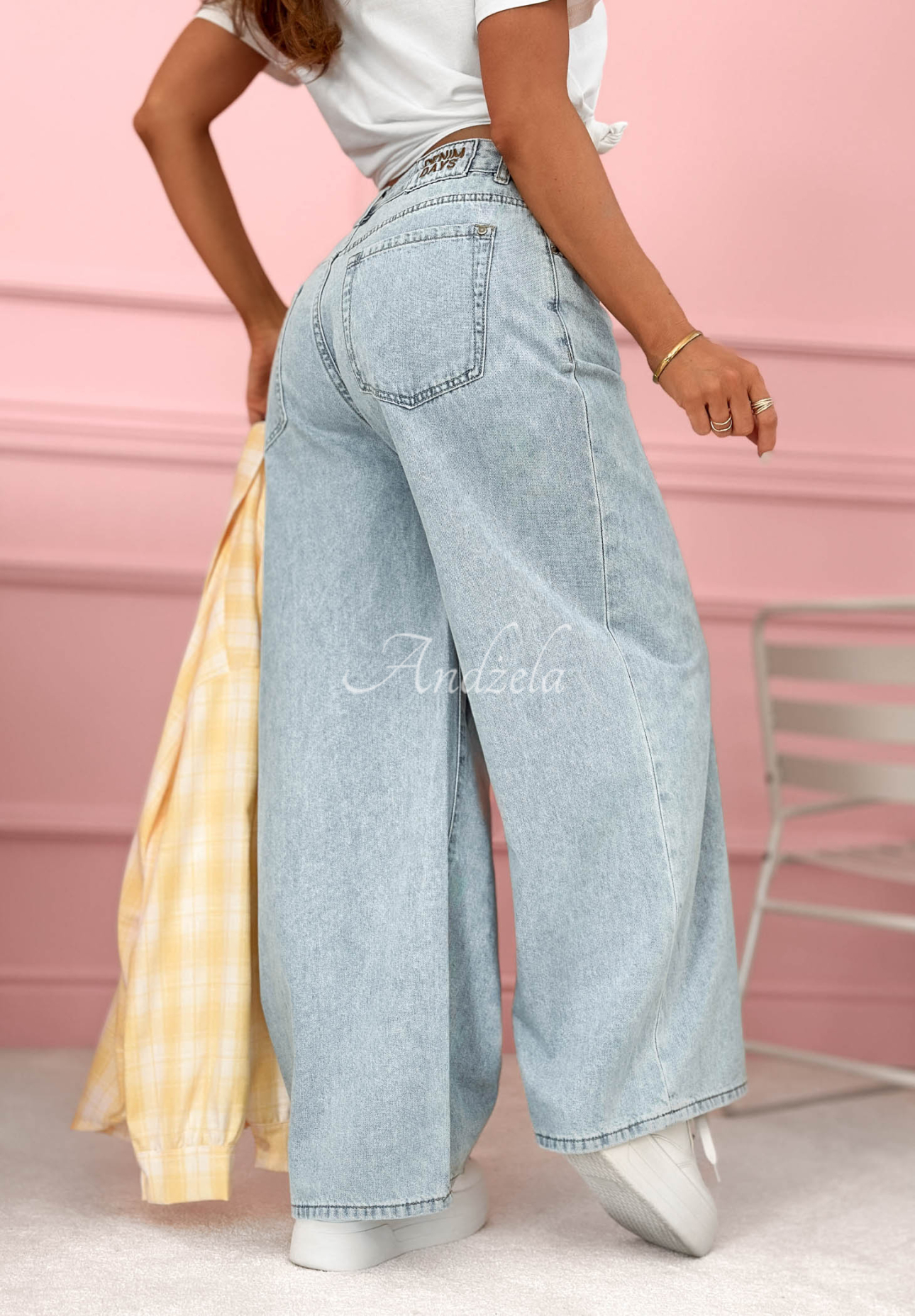 Believe In Today Blue Wide-Leg Jeans