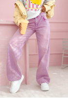 Spodnie jeansowe mom fit Leticia różowe