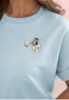 Komplet dresowy z koronką Lacy Actions błękitny