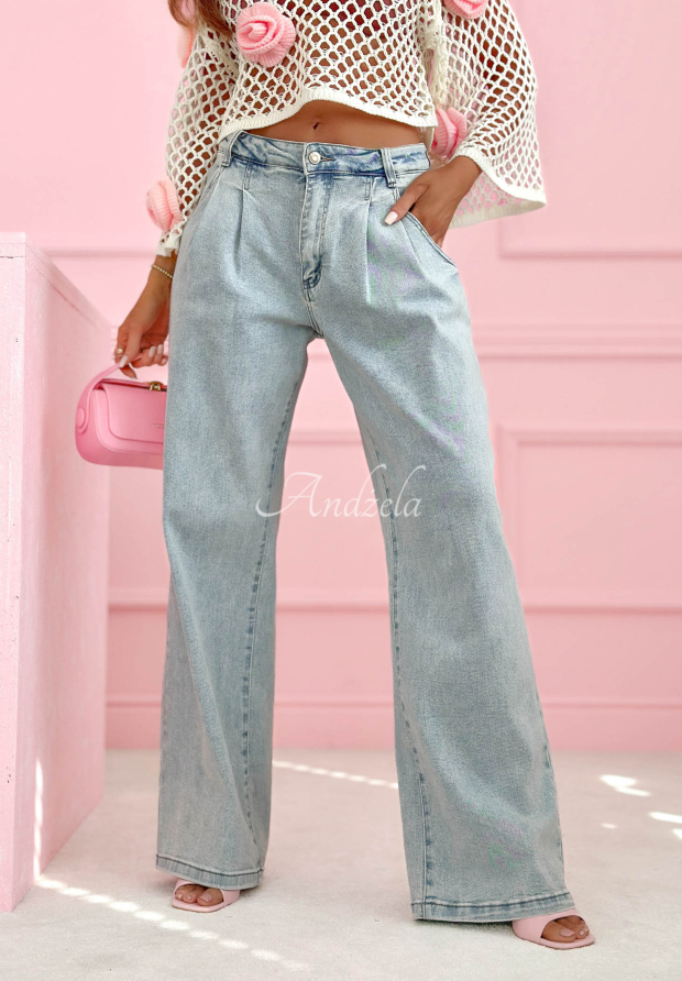 Spodnie jeansowe wide leg Inspiring Thoughts niebieskie