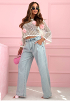 Spodnie jeansowe wide leg Inspiring Thoughts niebieskie