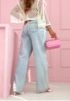 Spodnie jeansowe wide leg Inspiring Thoughts niebieskie